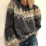 Angela - Vintage gebreide trui - Zwart