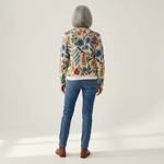 Birgit - Vest met botanisch bloemenpatroon - achteraanzicht