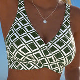 Tweedelige bikini met ruitprint