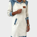 Jantien - Sweatjurk met capuchon in jeanslook - afbeelding 9