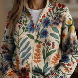 Birgit - Vest met botanisch bloemenpatroon