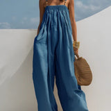 Bertha - Denim jumpsuit met wijde pijpen - afbeelding 6