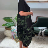 Renske | Patchworkjurk met ronde hals en bloemenprint