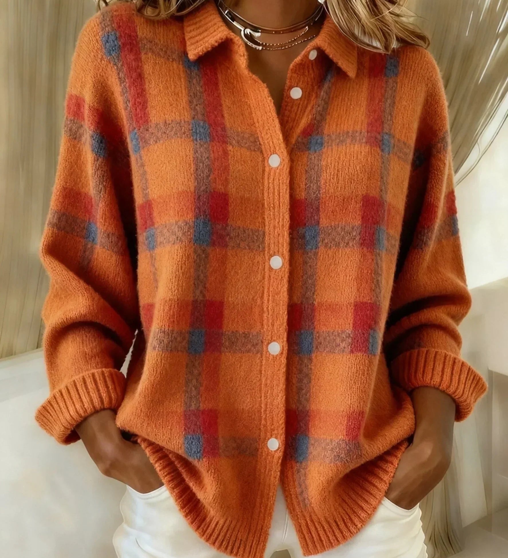 Laluna® | Retro Geruite Trui