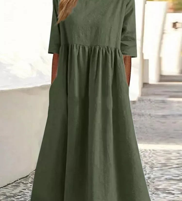 Doortje | Elegante damesjurk met ronde hals