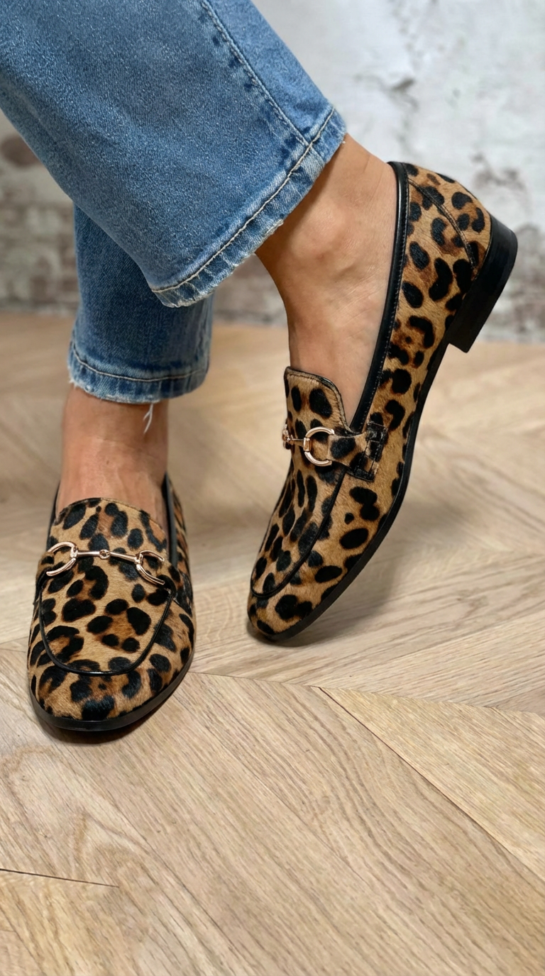 Adrianna - Gedurfde mocassins met luipaardprint - afbeelding 3