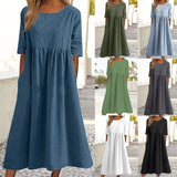 Doortje | Elegante damesjurk met ronde hals