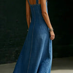 Vivian - Lange denimjurk met knopen - afbeelding 4
