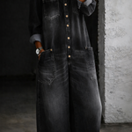 Lieselot - Jumpsuit met blote schouders en lange mouwen - Zwart