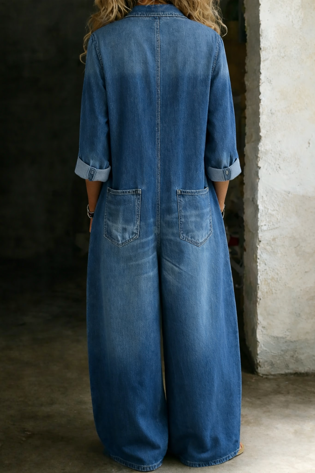 Jeanine - Casual denim tuinbroek - afbeelding 2