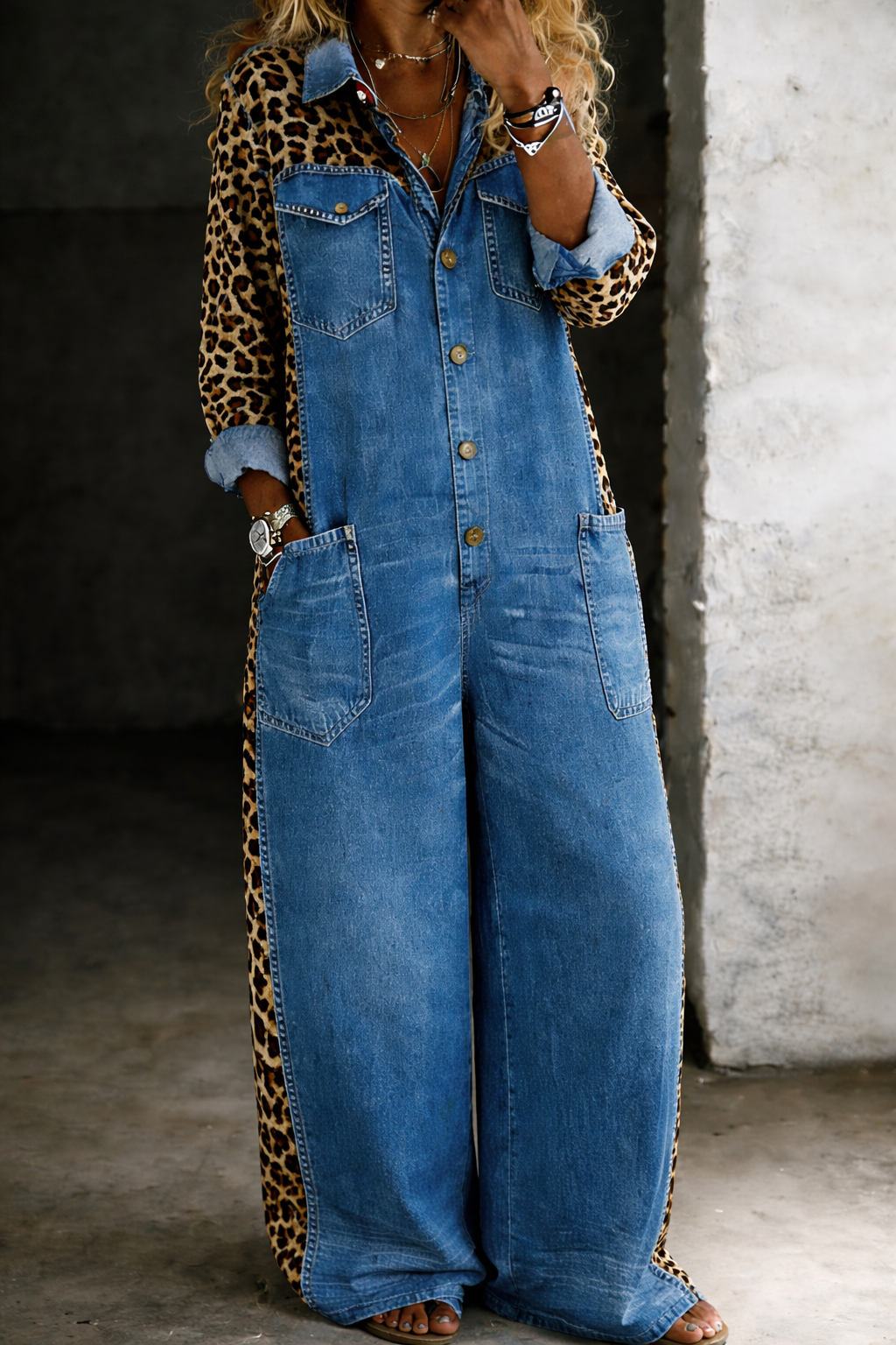 Kim - Denim jumpsuit - Donkerblauw