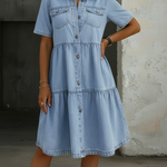 Femmy - Elegante casual denimjurk