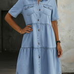 Femmy - Elegante casual denimjurk - afbeelding 3