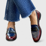 Trude - Contrasterende instappers - Rood/Blauw