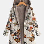Elena - Boho sherpajas met capuchon en bloemenpatroon - afbeelding 2