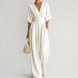 Élise - Elegante vloeiende jumpsuit - Wit