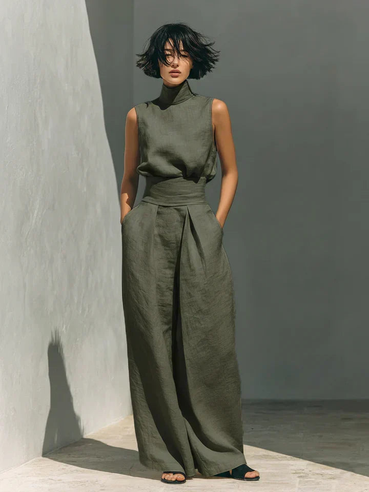 Janina - Minimalistische set - Legergroen