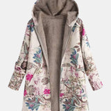 Ivy - Pastelkleurige fleecejack met botanisch patroon - afbeelding 2
