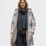 Ivy - Pastelkleurige fleecejack met botanisch patroon