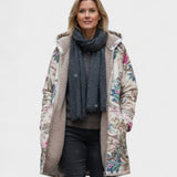 Ivy - Pastelkleurige fleecejack met botanisch patroon