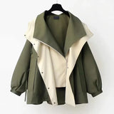 Moderne Tweekleurige Trenchcoat