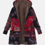 Marina - Boho patchworkjas met capuchon en abstract patroon