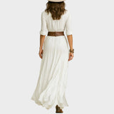 Baukje - Elegante maxi-jurk met schalkraag - afbeelding 5