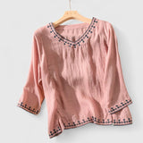 Taysia elegante blouse met V-Hals