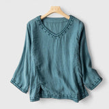 Taysia elegante blouse met V-Hals