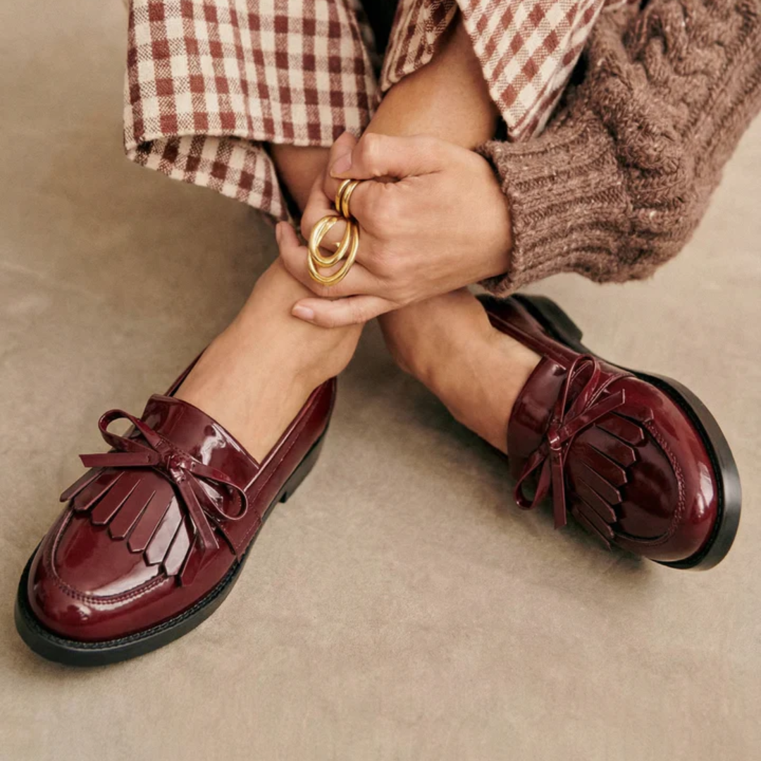 Cordelia - Elegante mocassins met strik - Bruin (bijna uitverkocht)