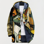 Leonie - Jas met geometrisch kattenpatroon