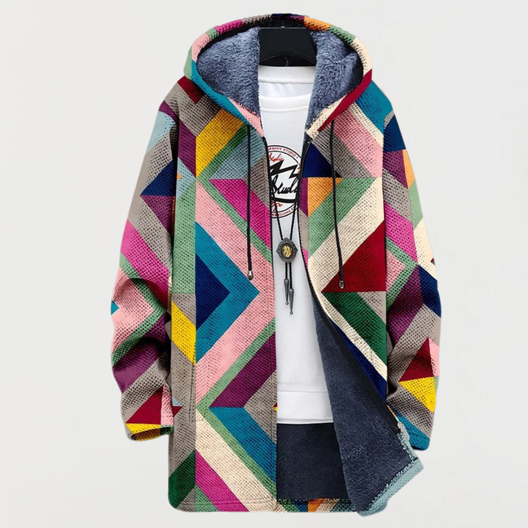 Theresa - Jas met artistiek geometrisch patroon - Meerkleurig