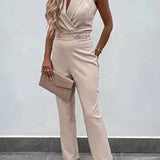 Laluna® | jumpsuit backless v-hals