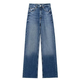 Laluna® | Blauwe Damesbroek Wide Leg