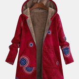 Sage - Sherpa-jack met tribalpatroon - Rood