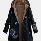 Sage - Sherpa-jack met tribalpatroon - Zwart