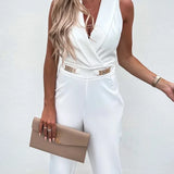 Laluna® | jumpsuit backless v-hals
