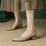 Ella - Schoenen met een middelhoge hak - Beige