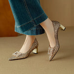 Theresa - Glitterpumps - Goud