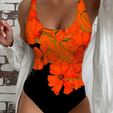 Lucy - Elegante Eendelig Badpak met Bloemenpatroon