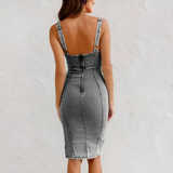 Anne | Denimjurk met U-hals