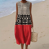 Layla - Mouwloze midi-jurk - Multikleur