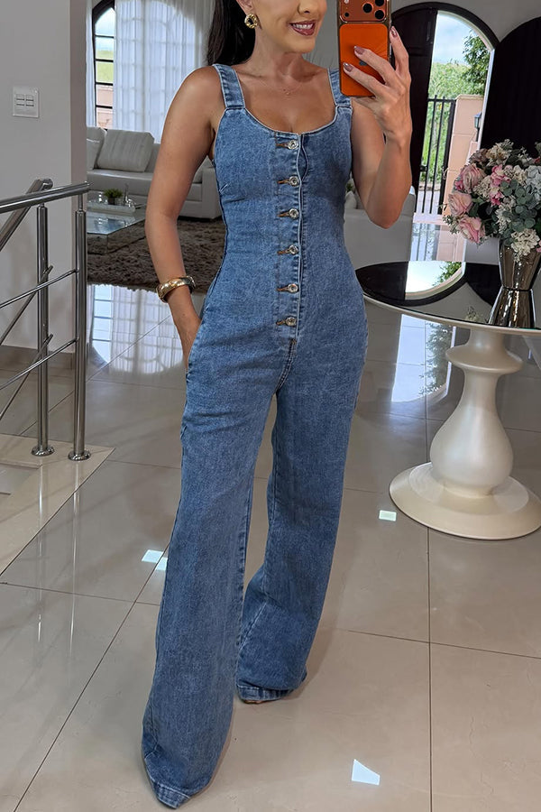 Anouschka - Denimjurk met vierkante hals - afbeelding 2