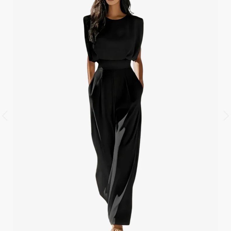 Ilka - Jumpsuit met een verstelbare tailleband - Zwart
