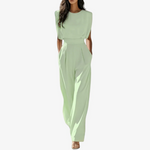 Ilka - Jumpsuit met een verstelbare tailleband - Lichtgroen