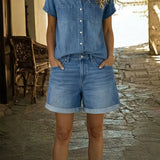 Ina - Korte denimset - Blauw