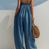 Bertha - Denim jumpsuit met wijde pijpen - afbeelding 4