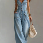 Katinka - Ontspannen denimcombinatie - Blauw