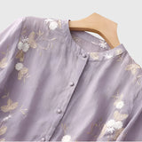 Nellie Elegante Top met Geborduurde Bloemen