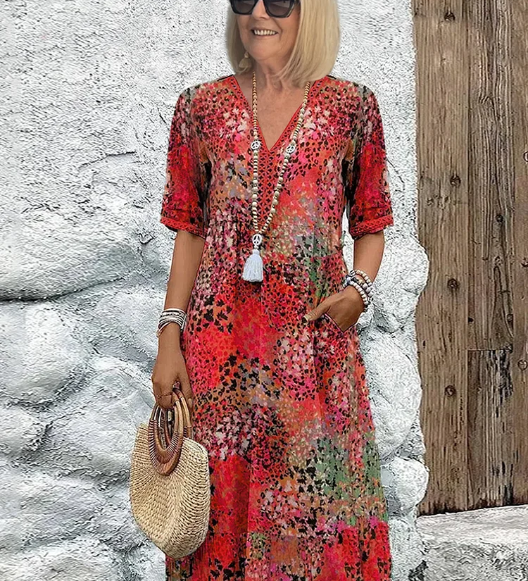 Bente | Levendige bloemenjurk